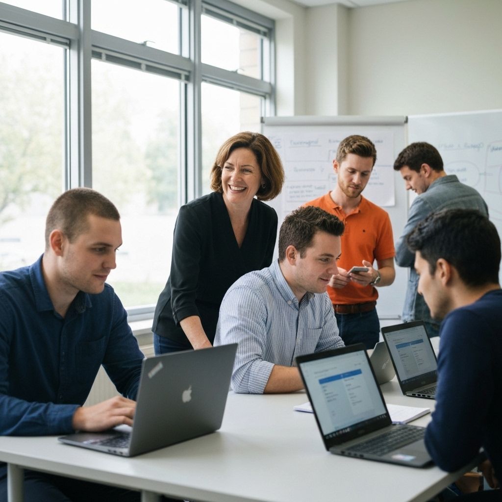 LMS training session with teachers